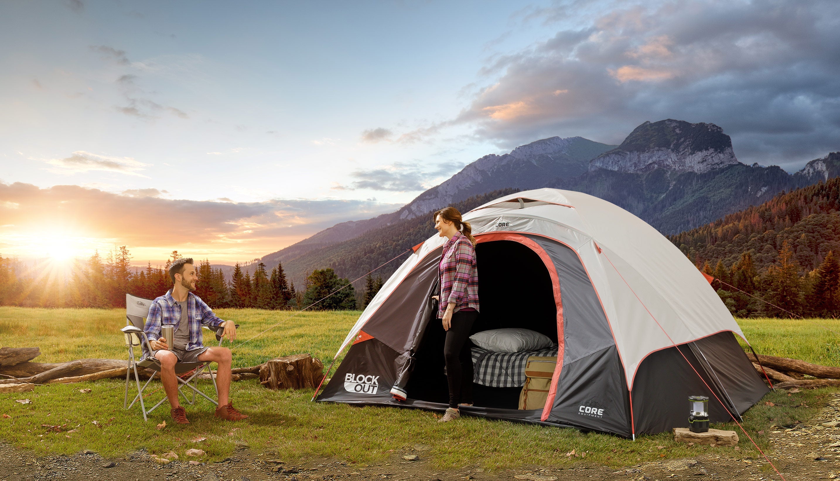 6 Person Dome Blockout Tent