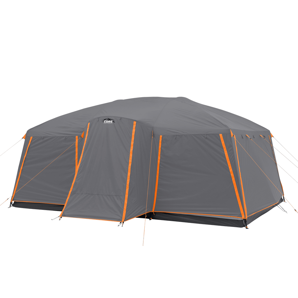 12 Person Straight Wall Cabin Tent with Full Rainfly