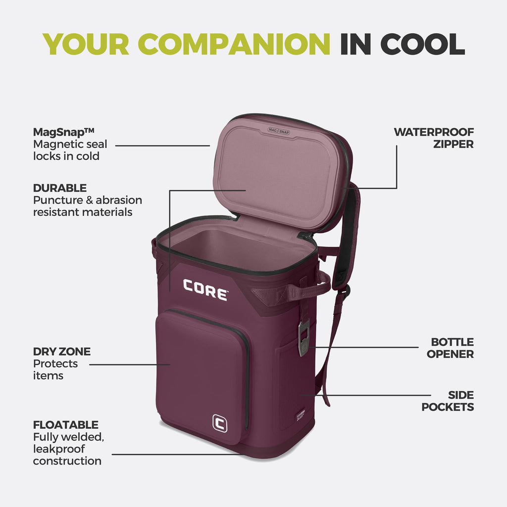 CLIMAKEEP Magnetic 24 Can Backpack Soft Cooler