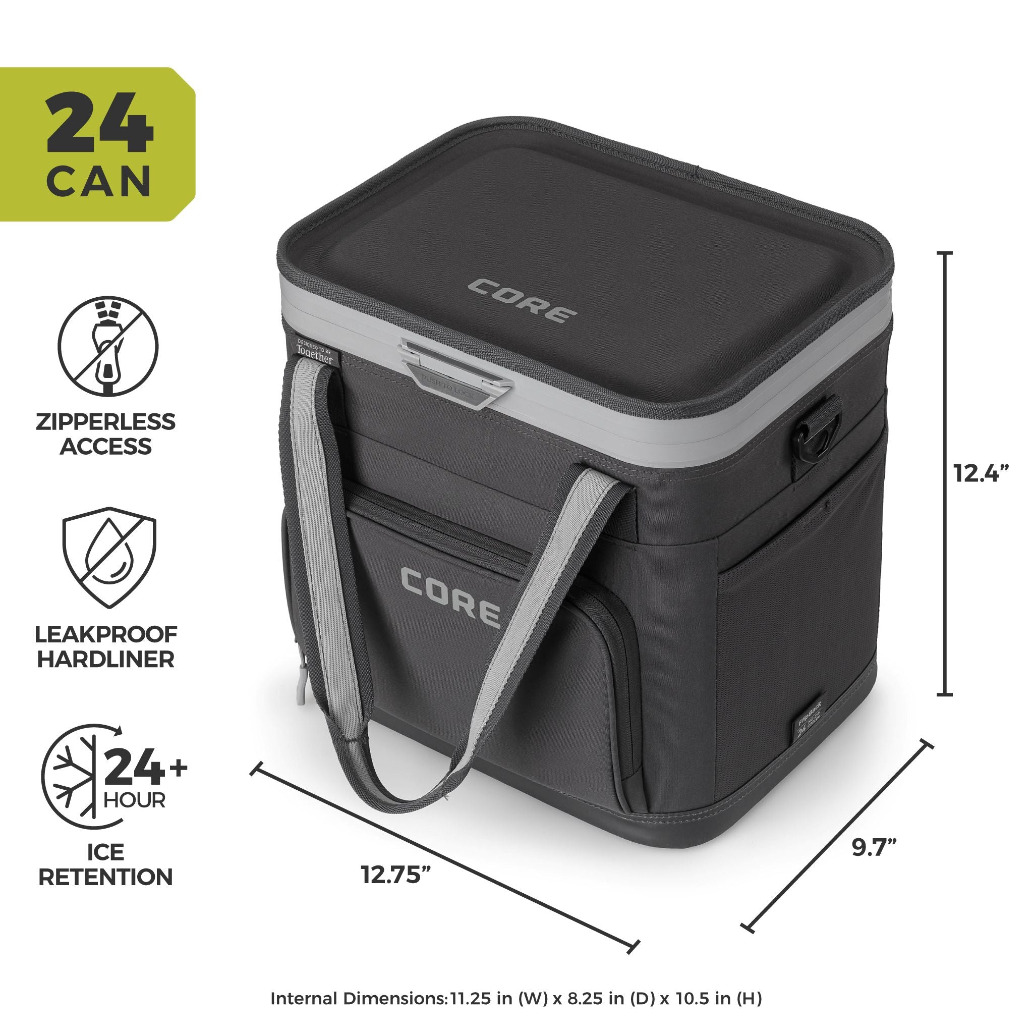 FlipBack Zipperless Magnetic 24 Can Hard Liner Cooler