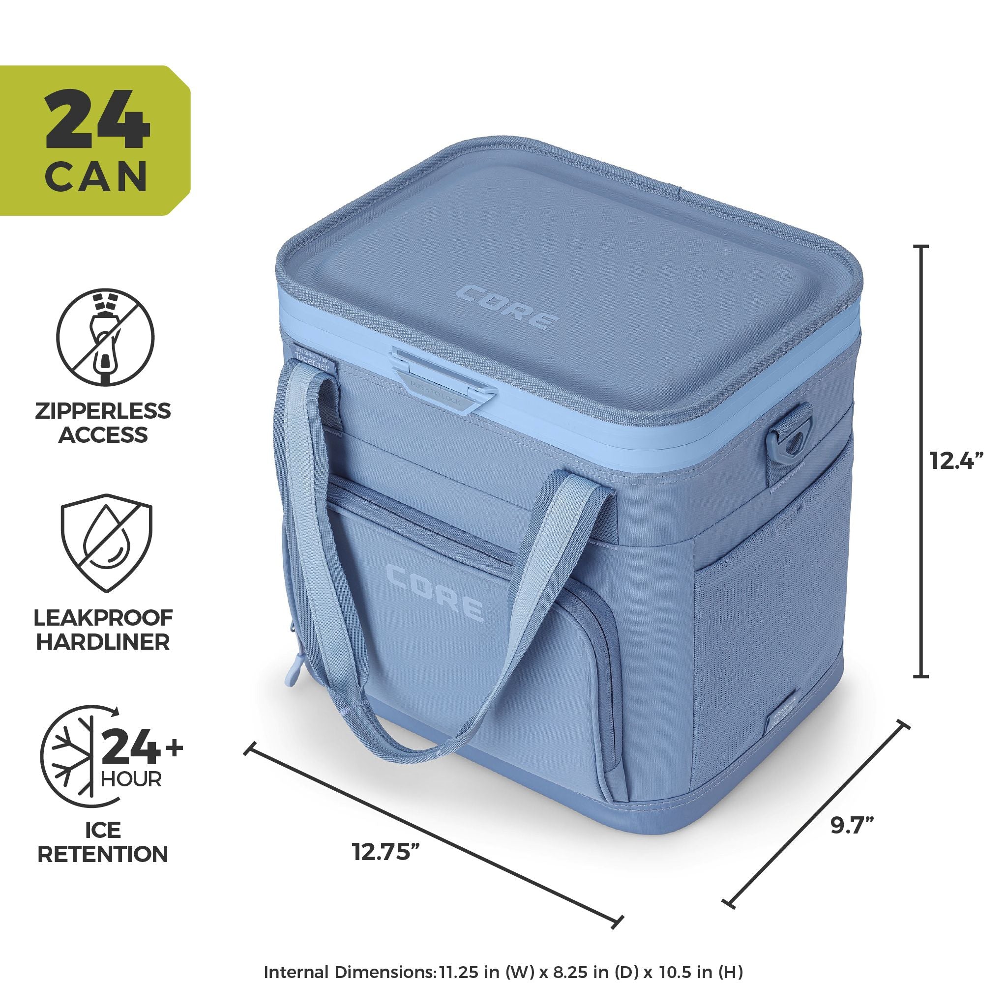FlipBack Zipperless Magnetic 24 Can Hard Liner Cooler
