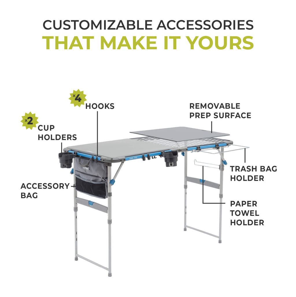 4 Foot FlexRail Outdoor Prep & Cook Table