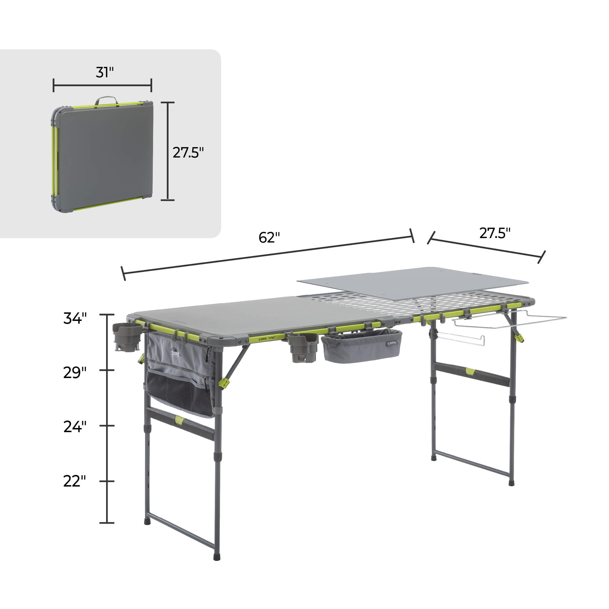 5 Foot FlexRail Outdoor Prep & Cook Table