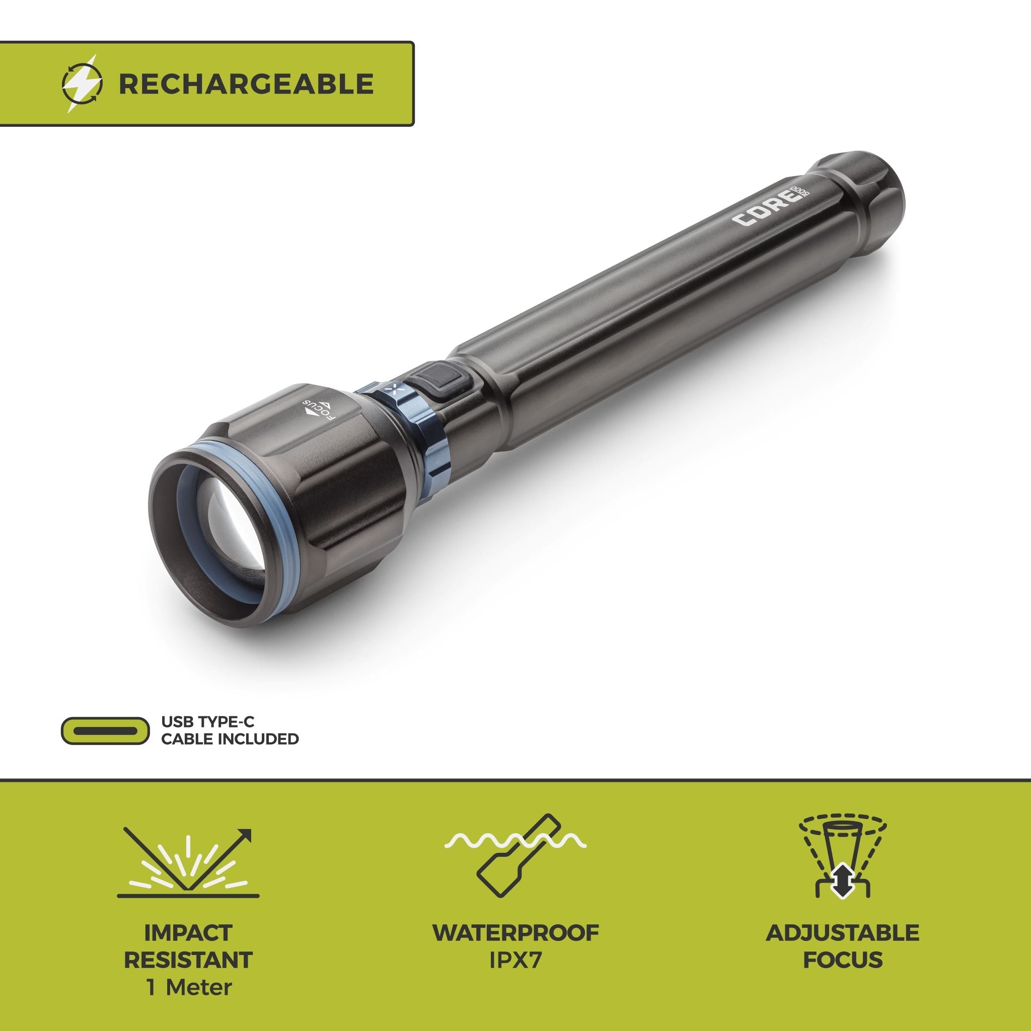 5000 Lumen Rechargeable Flashlight