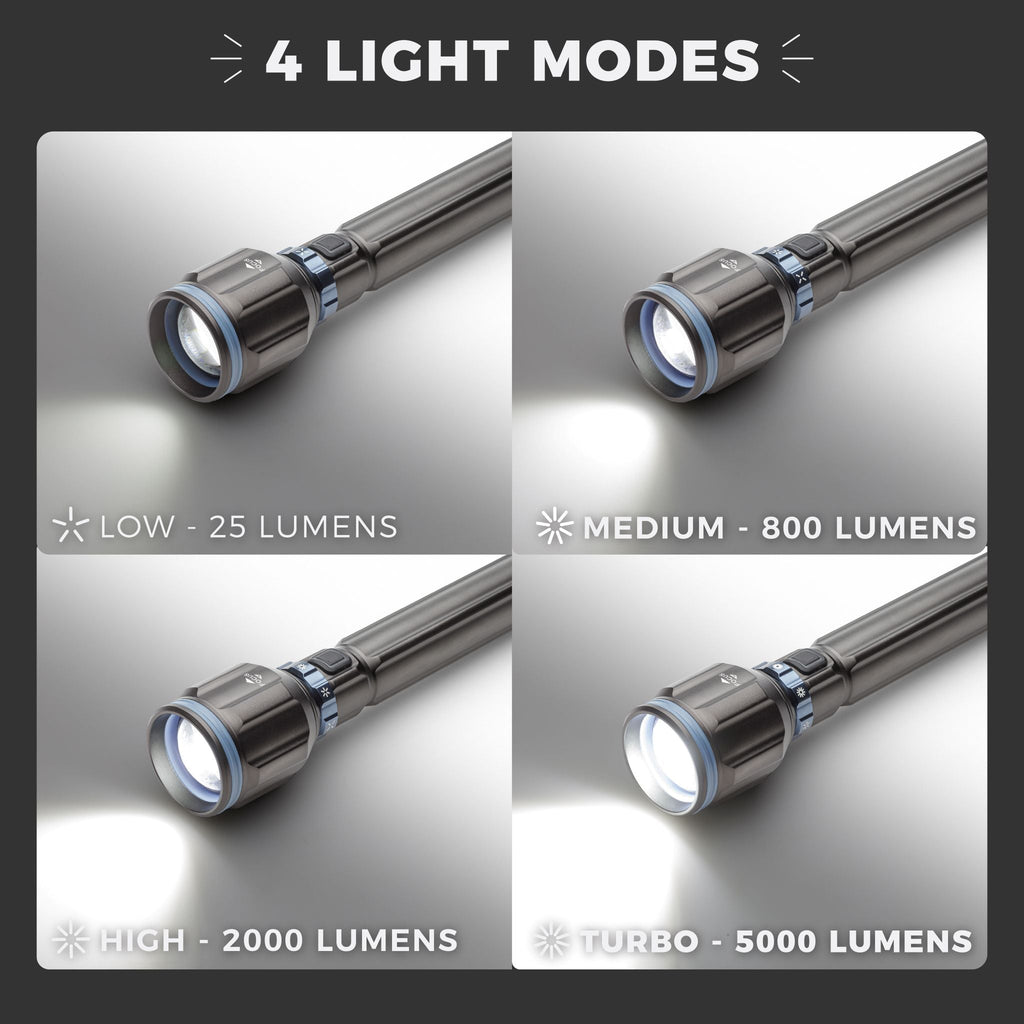 5000 Lumen Rechargeable Flashlight