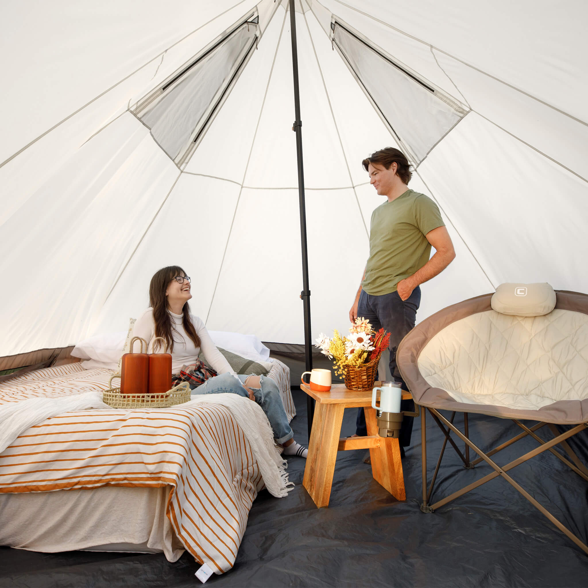 6 Person Lighted Bell Tent