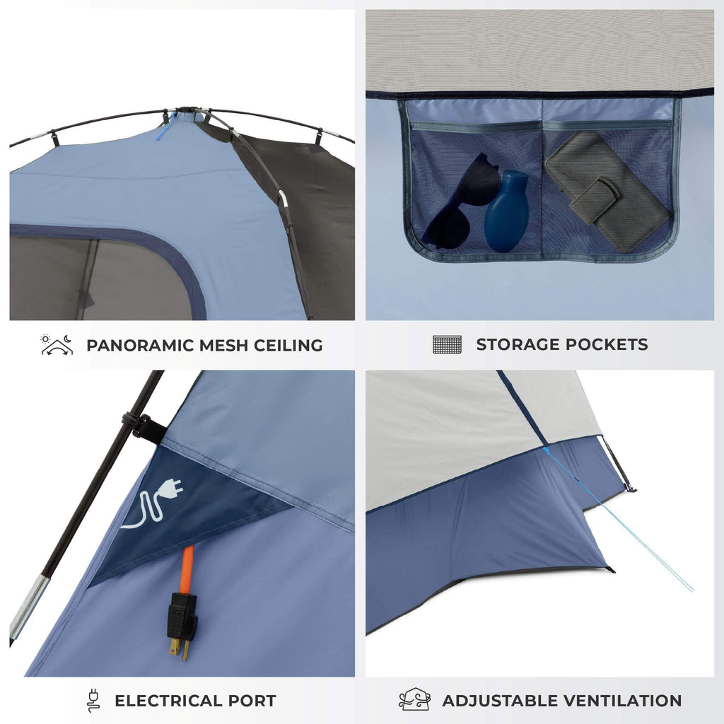 6 Person Lighted Dome Tent
