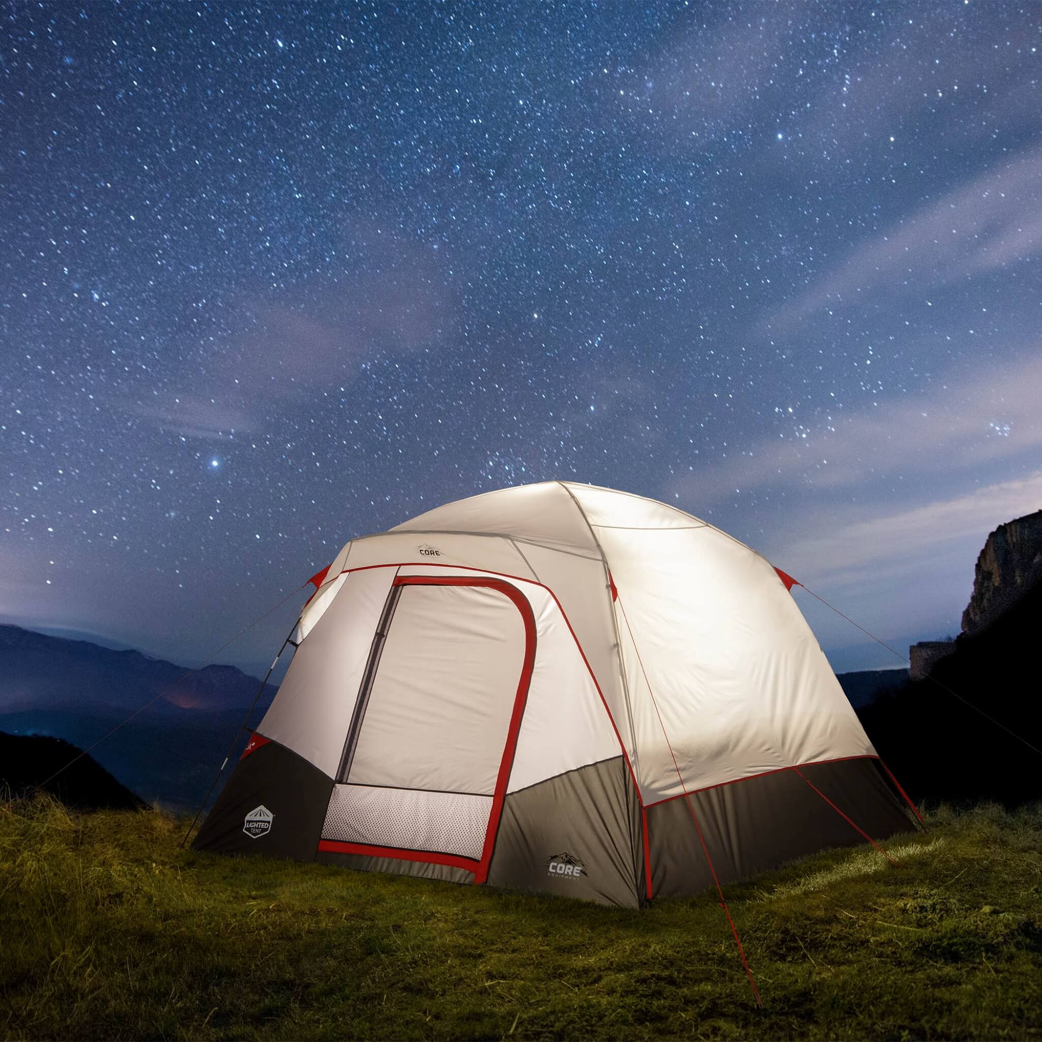 6 Person Lighted Dome Tent