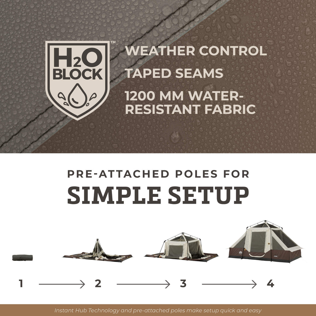 6 Person Lighted Instant Pyramid Tent