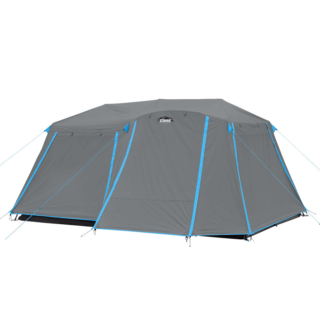 9 Person Lighted Instant Cabin Tent with Full Rainfly