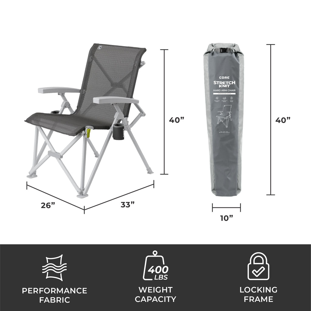 Stretch Knit Hard Arm Chair