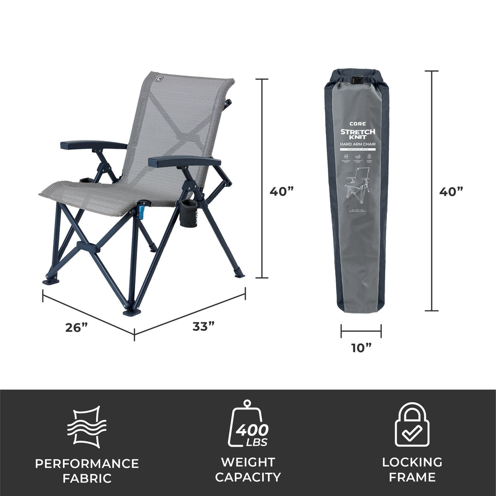 Stretch Knit Hard Arm Chair